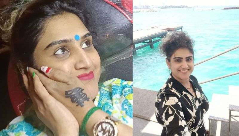 ఇప్పుడు తన చేతిపై ఉన్న పీటర్ పాల్ టాటూని కూడా మార్చేసింది. మరో టాటూని వేసుకుంది. `డబుల్ హ్యాపీనెస్` అర్థం వచ్చేలా టాటూని మార్చింది వనిత.