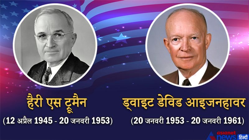 हैरी एस ट्रूमैन
कार्यकाल
अप्रैल 12, 1945-जनवरी 20, 1953
ड्वाइट डेविड आइजनहावर
कार्यकाल
जनवरी 20, 1953-जनवरी 20, 1961