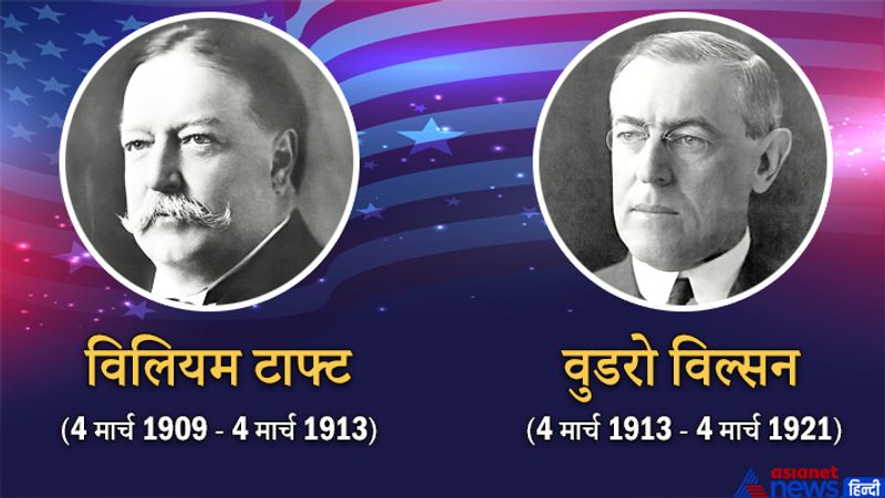 विलियम टाफ्ट
कार्यकाल
मार्च 4, 1909-मार्च 4, 1913
वुडरो विल्सन
कार्यकाल
मार्च 4, 1913- मार्च 4, 1921