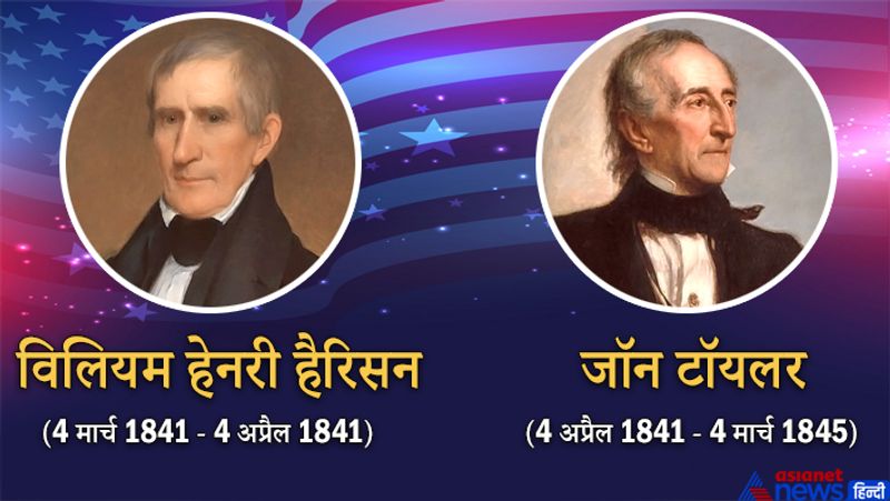विलियम हेनरी हैरिसन
कार्यकाल
मार्च 4, 1841- अप्रैल 4, 1841
जॉन टॉयलर
कार्यकाल
अप्रैल 4, 1841-मार्च 4, 1845