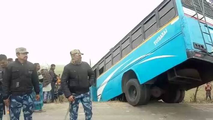 RTC Bus Accident In bakarapet Ghat Road in chittoor RTC Bus Accident In bakarapet Ghat Road in chittoor