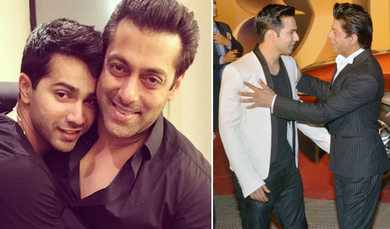 गेस्ट लिस्ट में सलमान और शाहरुख का नाम शामिल है। बता दें, सलमान का वरुण की फैमिली से खास रिश्ता रहा है। (फोटो- जुड़वा 2 के प्रमोशन के दौरान सलमान और शाहरुख के साथ वरुण)