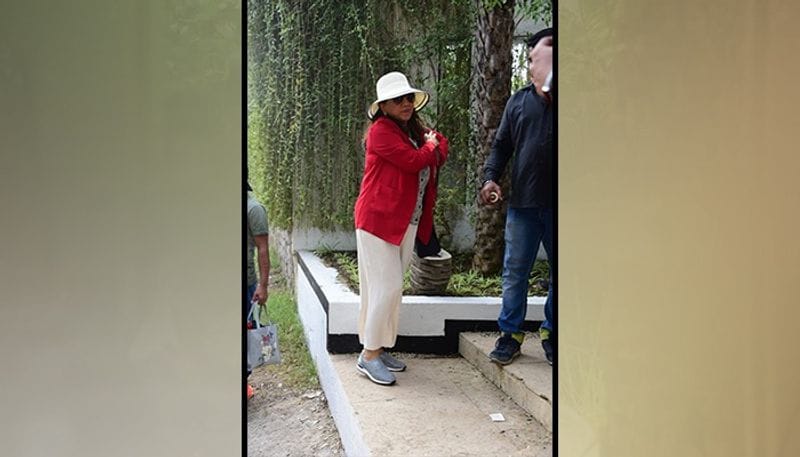 David Dhawan and his wife Karuna Dhawan were also looking smart in casuals as they gear up for their son's wedding 