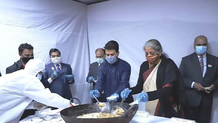 Union Budget 2022: Customary 'halwa ceremony' dropped due to COVID restrictions - ADT Union Budget 2022: Customary 'halwa ceremony' dropped due to COVID restrictions - ADT