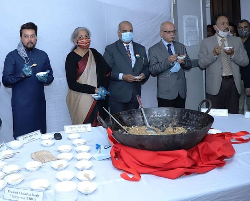 What is Halwa ceremony?
As per annual ritual, 'halwa' is prepared in a big vessel and served to the entire staff in the ministry.
After the dish is served, officials and support staff who are directly associated with the Budget making and printing process, are required to stay in the ministry and remain cut off from their families till the Budget is presented by the Union Finance Minister in Parliament.
The Budget press situated in North Block houses all the officials in the period leading up to the presentation of the Union Budget.