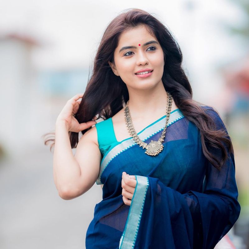 శారీలో పిచ్చెక్కించే అందం అమృతా సొంతం.
