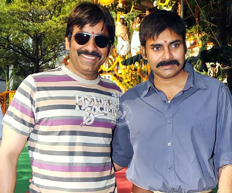 పవర్స్టార్ పవన్ కళ్యాణ్తో రవితేజ అరుదైన ఫోటో.