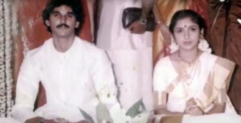 సీనియర్ నటి రేవతి. సురేష్ చంద్ర మీనన్ని వివాహం చేసుకున్న నాటి అరుదైన ఫోటో.