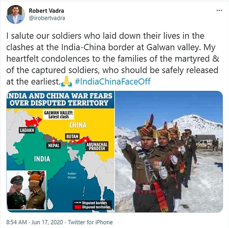 Sonia Gandhi son in law Robert Vadra gives away Kashmir to Pakistan blunder again ckm