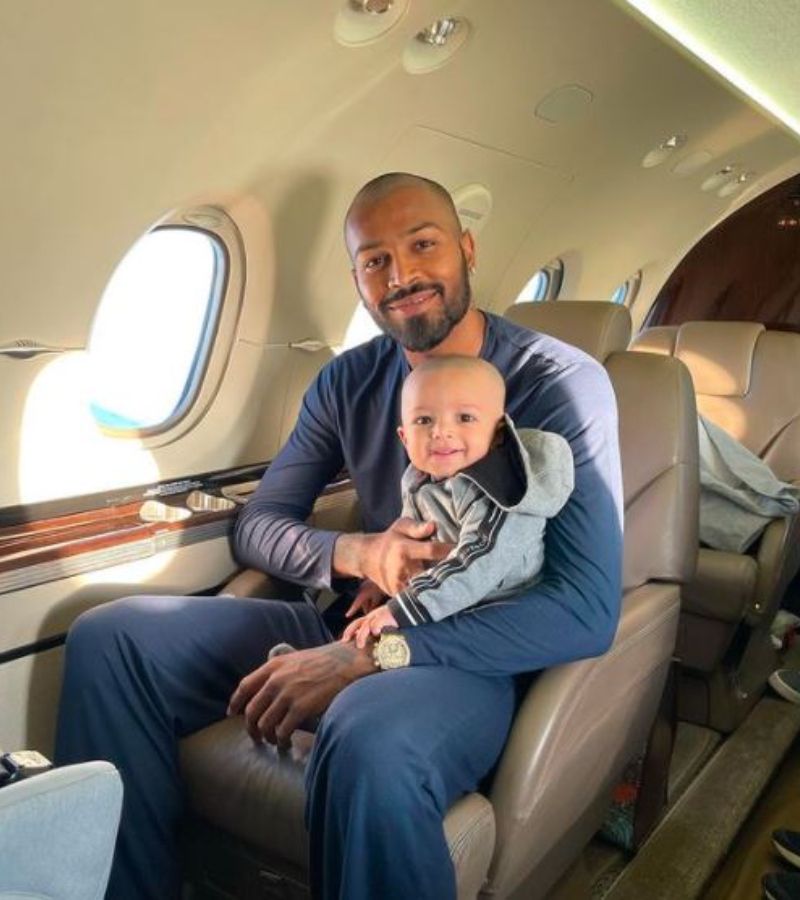 Recently, Pandya shared a picture with Agastya, who happened to be enjoying his first flight. In the photo, the new-born is seen sitting on Pandya’s lap, as both smile at the camera. Pandya captioned the post, “My boy’s first flight ❤️“.