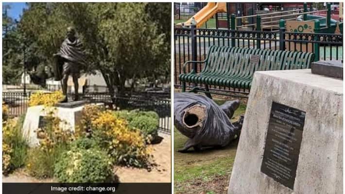 Indian-Americans stage community vigil condemning vandalisation of Gandhi statue-dnm Indian-Americans stage community vigil condemning vandalisation of Gandhi statue-dnm
