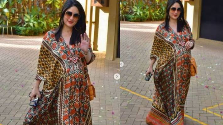 Kareena Kapoor Khan in kaftan with luxurious bag Kareena Kapoor Khan in kaftan with luxurious bag
