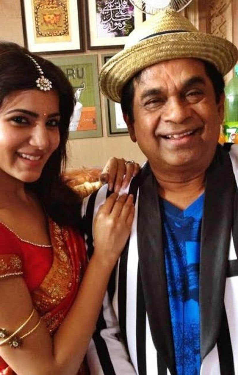 స్టార్ బ్యూటీ సమంతతో బ్రహ్మీ కాస్త ఫన్నీగా.