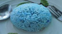 This is blue color ghee rice will you try viral food video sum