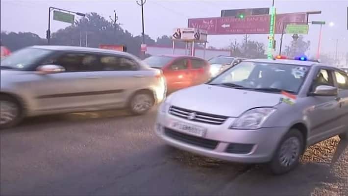 Priyanka Gandhi's convoy collides with vehicles asa Priyanka Gandhi's convoy collides with vehicles asa