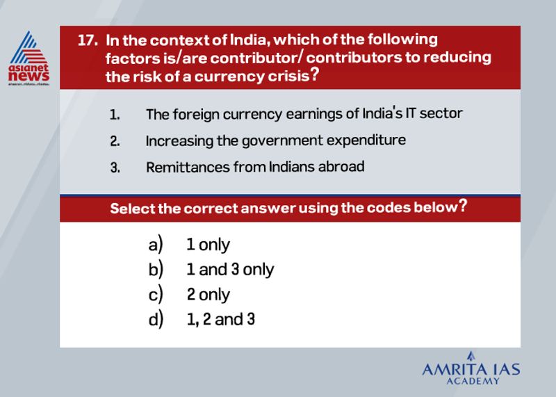 Answer: bA currency and may force the authorities to sell foreign exchange reserves and take measures (for e.g. raise domestic interest rates) to defend the downfall in currency.Increase in government expenditure may actually increase imports and adversely affect the currency crisis. Usually, austerity in public spending is one of the measures prescribed to contain a foreign exchange or currency crisis.