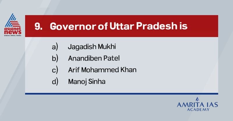 Ans: BJagadish Mukhi is the governor of AssamManoj Sinha is the LT Governor of Jammu & Kashmir.Arif Mohammed Khan is governor of Kerala