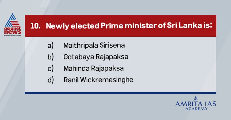 Ans: CMahinda Rajapaksa is the newly elected prime minister of Sri Lanka.Gotabaya Rajapaksa is the current President of Sri Lanka.
