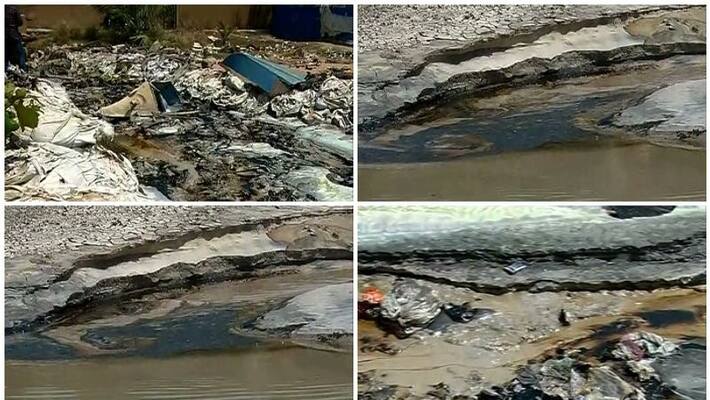 Titanium Factory oil leakage entry to Veli Sanghumukham other beaches restricted Titanium Factory oil leakage entry to Veli Sanghumukham other beaches restricted