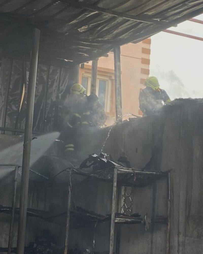 Fire broke out at vehicle workshop in Oman