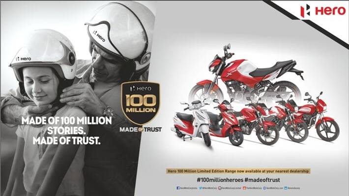 Hero Motocorp crosses 100 million production milestone Hero Motocorp crosses 100 million production milestone