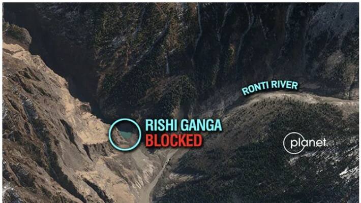 new pool formed after flood in Uttarakhand and water level is raising new pool formed after flood in Uttarakhand and water level is raising