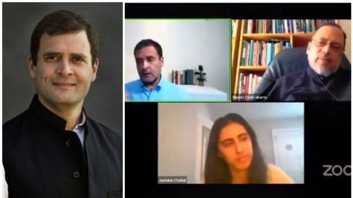 rahul gandhi handles earth quake pretty cool during a live meeting rahul gandhi handles earth quake pretty cool during a live meeting