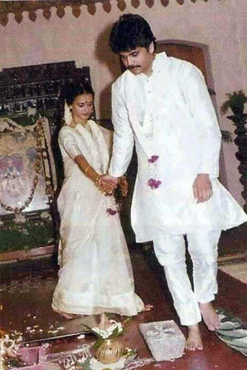 కింగ్ నాగార్జున హీరోయిన్ అమలని ప్రేమించి పెళ్ళి చేసుకున్నారు. వీరిద్దరు కలిసి పలు సినిమాలు చేశారు.