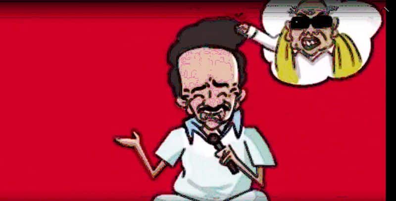 BJP Gayathri raguram slams DMK Leader Stalin Fake Election campaign in song going viral