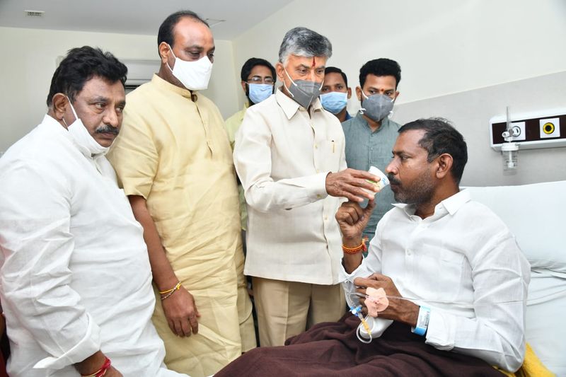 చంద్రబాబు విశాఖ పర్యటన... పల్లాను పరామర్శించిన టిడిపి అధినాయకత్వం