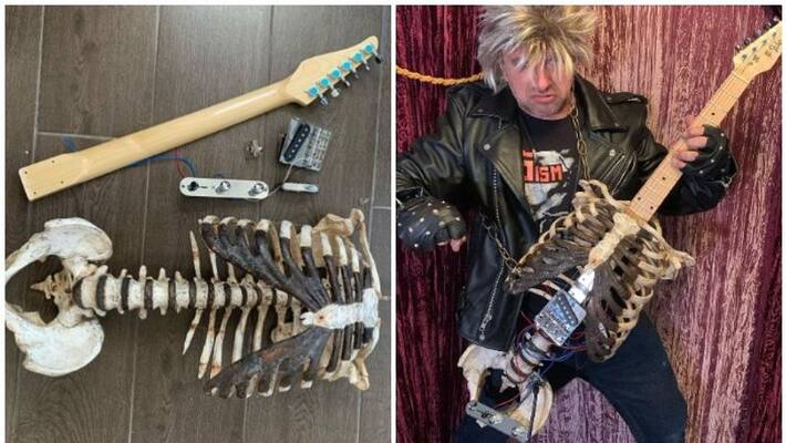 youth turns Skelton into guitar in florida youth turns Skelton into guitar in florida