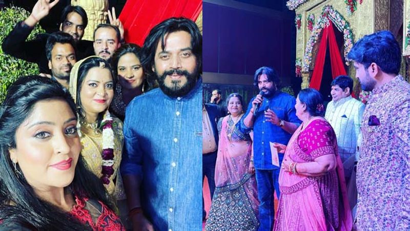परिवार और रवि किशन के साथ शुभी शर्मा ने दिए पोज।