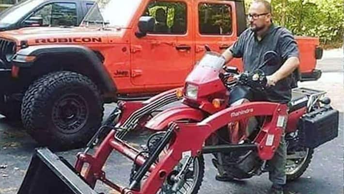 Anand Mahindra posted a photo of a juga bike on social media kpa Anand Mahindra posted a photo of a juga bike on social media kpa