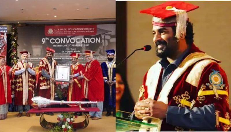 Actor R madhavan honoured with Doctor of Letters for contribution to art and cinema vcs