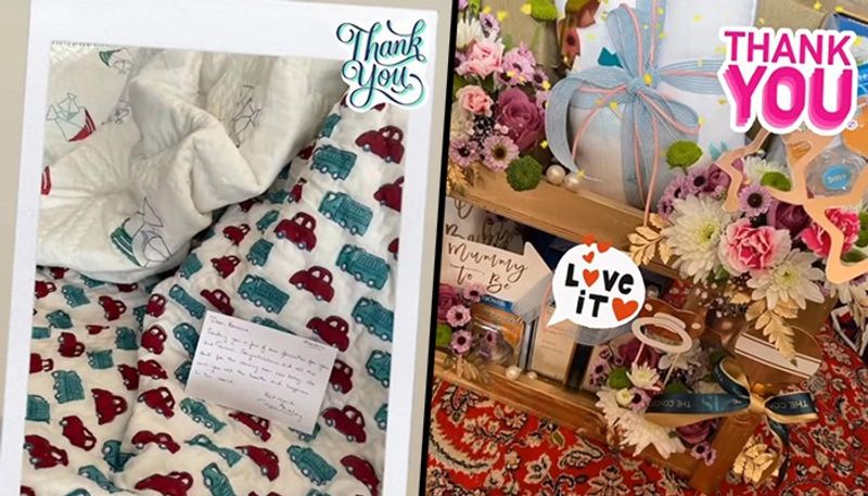 An hour and two back, she shared a few more stories on her Instagram thanking people for the gifts people showered on her. Now, we are all waiting for the good news to hear!