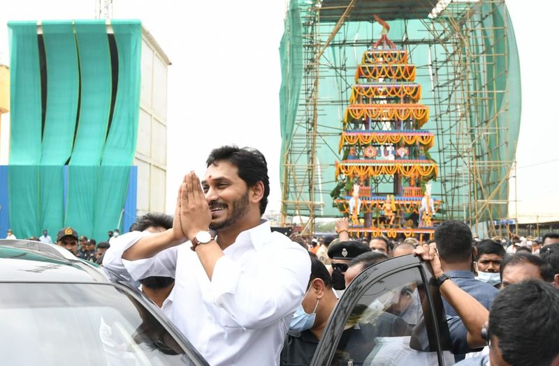 అంతర్వేది ఆలయంలో సీఎం జగన్... నూతన రథం ప్రారంబోత్సవం