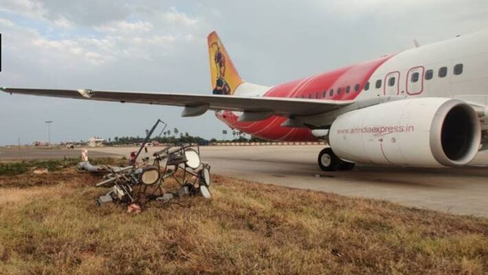 Air India flight hits an electric pole while landing at Vijayawada International Airport in Gannavaram kpn Air India flight hits an electric pole while landing at Vijayawada International Airport in Gannavaram kpn