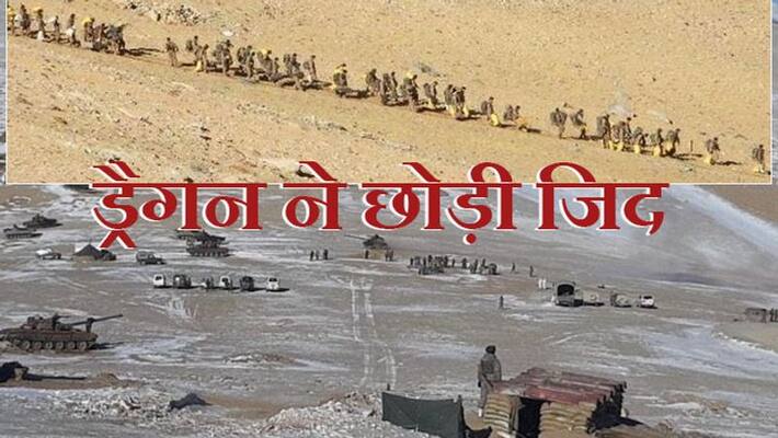 Chinese Army returning from Line of Actual Control, India-China border dispute kpa Chinese Army returning from Line of Actual Control, India-China border dispute kpa