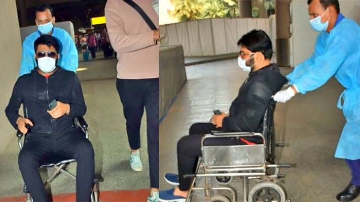 Kapil Sharma Spotted on Wheelchair in Airport KPG Kapil Sharma Spotted on Wheelchair in Airport KPG