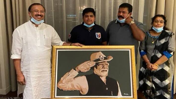 Saran Sasikumar of Dubai created a beautiful picture of Modi, PMO wrote a letter kpa Saran Sasikumar of Dubai created a beautiful picture of Modi, PMO wrote a letter kpa