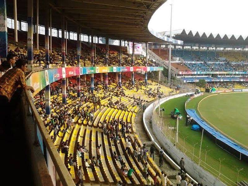 The first international cricket match to be held at the largest cricket ground in the world .. Specials at the ground.?