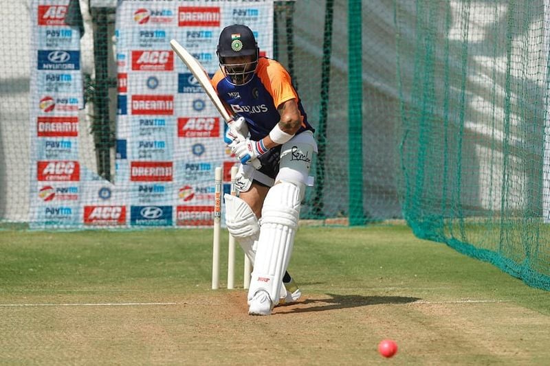Kohli was also seen batting and practising with the pink ball in the nets.
(Image courtesy: Virat Kohli Facebook page)