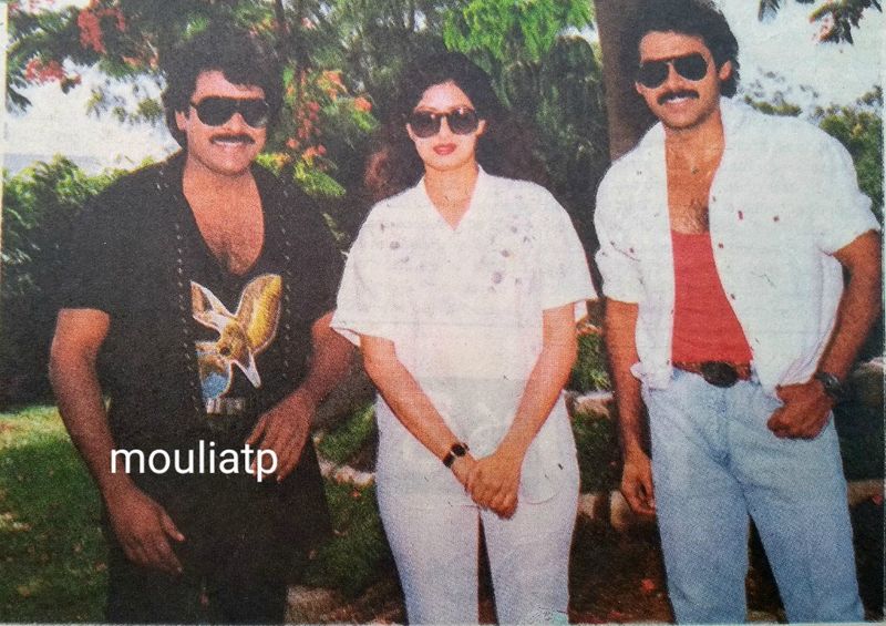 మూవీ ప్రారంభోత్సవ కార్యక్రమంలో చిరంజీవి, వెంకటేష్ తో శ్రీదేవి