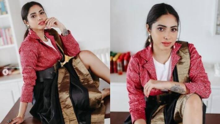 ameya mathew shared new model stylish saree drape photo ameya mathew shared new model stylish saree drape photo