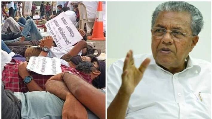 Job seekers following strike in front of Secretariat CM pinarayi vijayan says talks will not be hampered Job seekers following strike in front of Secretariat CM pinarayi vijayan says talks will not be hampered