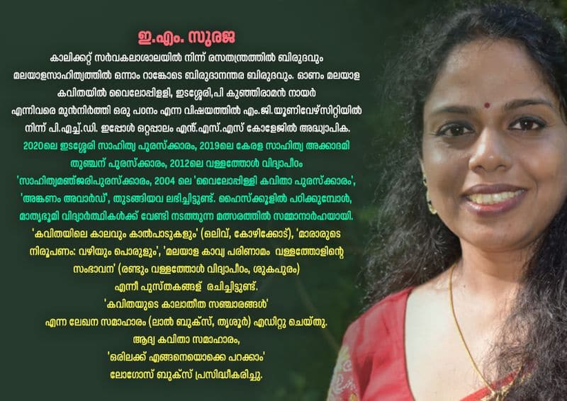 Malayalam poems by  EM Suraja