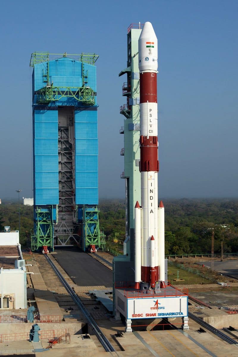 ISRO takes copy of gita and PM Modi Photo with PSLV C51 19 Satellites
