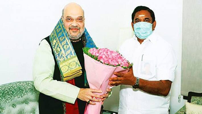 Edappadi palaniswami and Opanner selvam going to Meet Amith sha for block allocation Edappadi palaniswami and Opanner selvam going to Meet Amith sha for block allocation