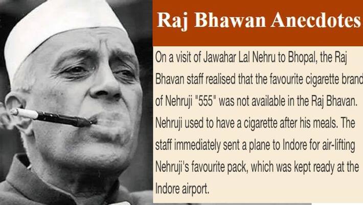 raj bhawan anecdote reveals a story of plane went to indore from bhopal for getting favourite cigarettes of jawaharlal nehru raj bhawan anecdote reveals a story of plane went to indore from bhopal for getting favourite cigarettes of jawaharlal nehru