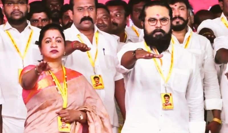 Samathuva Makkal Katchi Sarathakumar and Rathika not competition in TN Assembly election